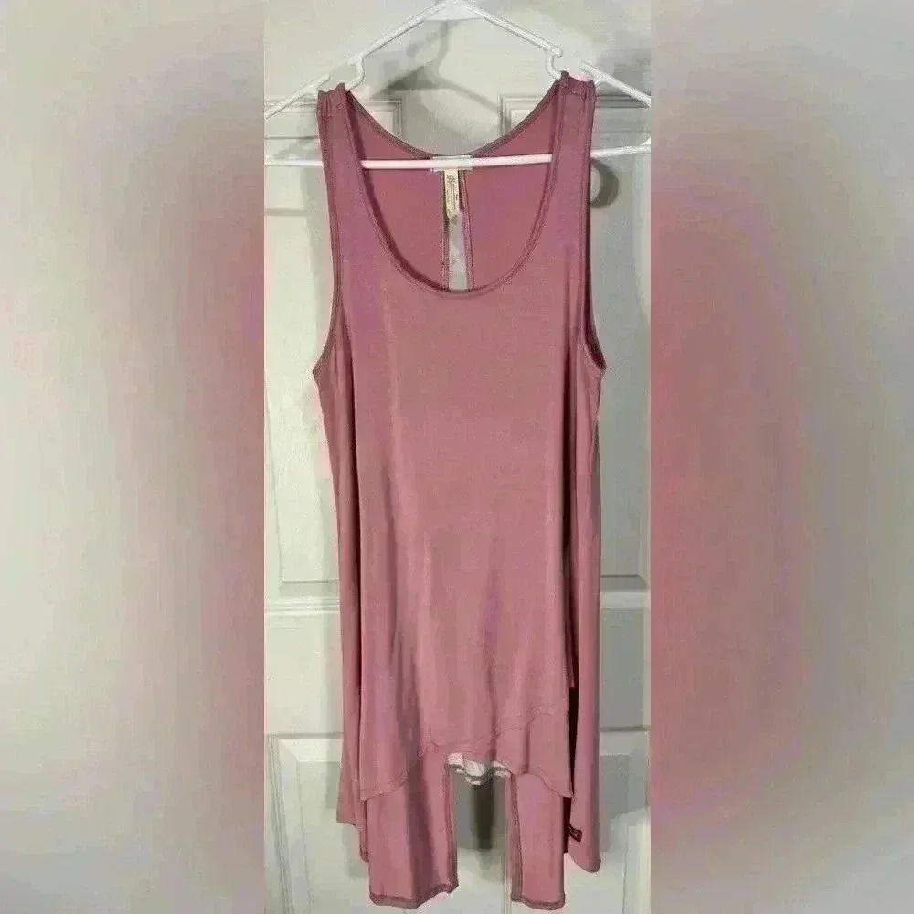 Matilda Jane Secret Garden Tank Top Tunic Pink Floral Back Women's Size Xs